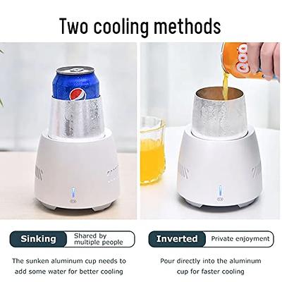 Portable Quick Cooling Cup Electric Beverage Drink Cooler Desktop Mug Cooler