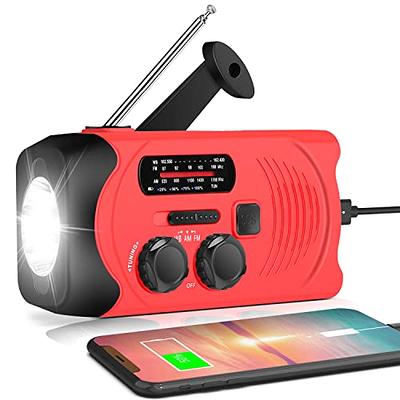 Self-powered Solar Crank Dynamo Am/fm/noaa Weather Radio For Use As An  Emergency Led Flashlight And Power Bank