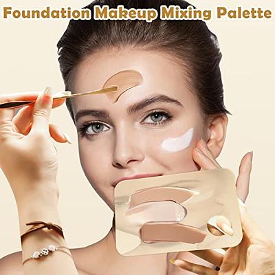 Pro Cosmetics Makeup Mixing Palette, Premium Stainless Steel Metal Makeup  Palette Spatula Tool, Suitable for Mixing Foundation/Eye