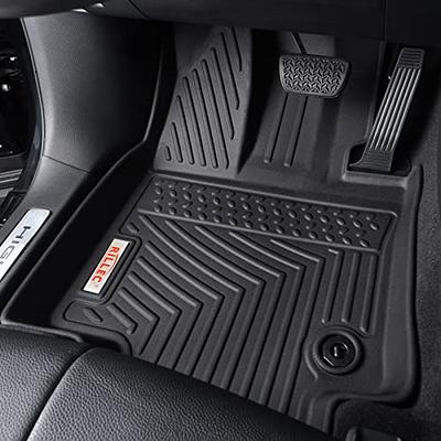 RILLEC Floor Mats 3 Row Liners Set Black Custom Fit for 7 Seats