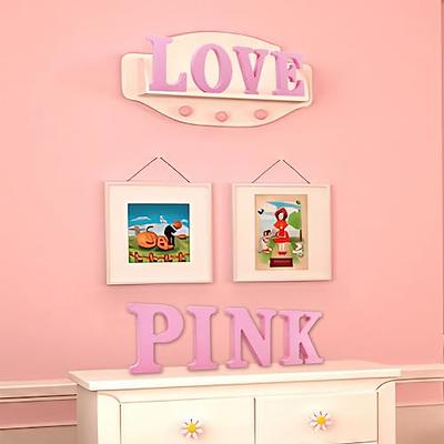 6 Inch Pink Wood Letters Unfinished Wooden Letters for Wall Decor  Decorative