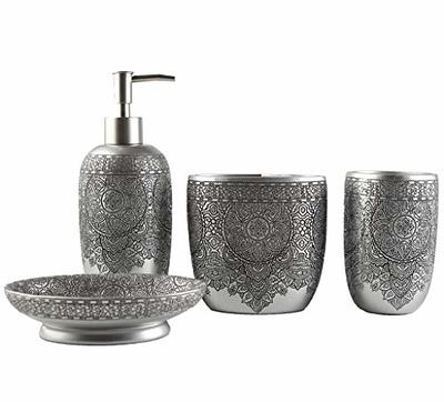 Autumn Alley Rustic Farmhouse Glass and Galvanized Bathroom Accessories Set  (4 PCS) - Lotion Soap Dispenser, Toothbrush Holder, 2 Apothecary Jars (Qtip  Holder) - Rustic Farmhouse Bathroom Decor - Yahoo Shopping