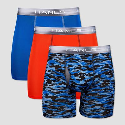 Hanes Premium Men's Performance Boxer Briefs 3pk - Blue/Red XL