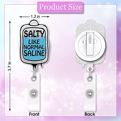 ERHACHAIJIA What A Beautiful Day for A Birthday Silver Glitter Badge Reel  with Clip, Funny Labor & Delivery Baby ID Card Badge Holder Gift for Nurses