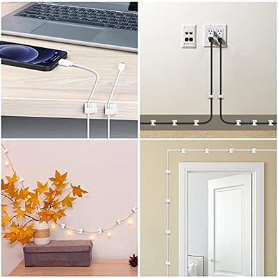  Cable Clips, 30 Pack, White, Adhesive Cord Organizer, Cable Organizer,  Wire Organizer, Cord Holder for Desk, Cable Holder, Wire Clips, Cord  Keeper