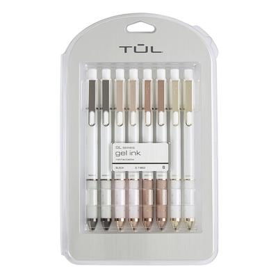  TUL Retractable Gel Pens, Needle Point, 0.5 mm, Gray