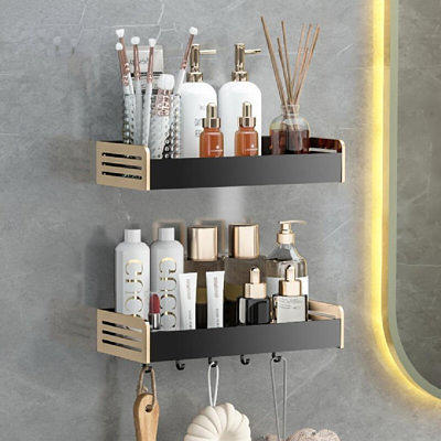 Bathroom Storage Rack Perforation-Free Wall Wall Bathroom Toiletries Storage  Rack-1.38 x 15.75 x 4.92 - Yahoo Shopping