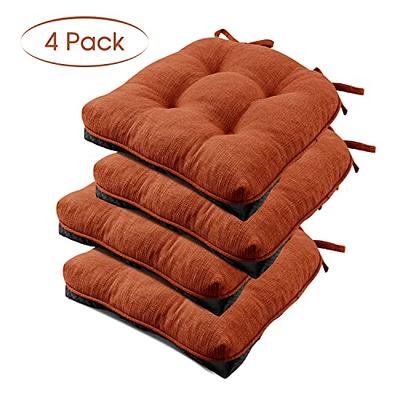 HARBOREST Chair Cushions for Dining Chairs 4 Pack - Memory Foam Seat  Cushions for Kitchen Chairs, U