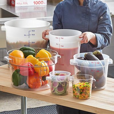 Vigor 6 Qt. Clear Square Polycarbonate Food Storage Container