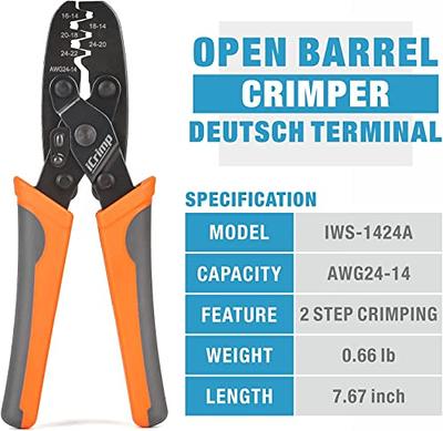 iCrimp - Crimpadora de terminal de barril abierto C/W 2,3,4,6,8 y 12 pines  Deutsch DT Connectors