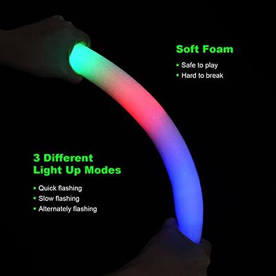 Lejof Foam Glow Sticks Bulk 100 Pcs - 4th of July Accessories Glow in the Dark  Party Supplies,3 Modes Long Lasting Glow Batons for Weddings,Birthday,Raves,Concert  and Festivals - Yahoo Shopping