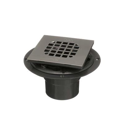 Oatey Round Gray PVC Shower Drain with 4-3/16 in. Square Screw-In