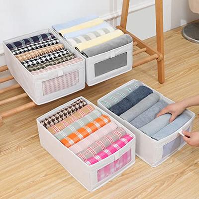 Homsorout Closet Storage Bins, Trapezoid Storage Baskets with Handle, Closet Organizer Bins for Closet Organization, Storage Baskets for Organizing