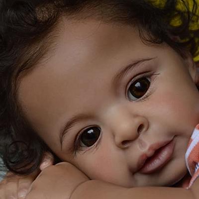 iCradle Reborn Baby Doll Black Girl 24 Inch Realistic Newborn Baby Dolls  Realistic African American Reborn Doll with Clothes and Toy Best Birthday