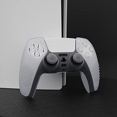 PlayVital Black Pure Series Anti-Slip Silicone Cover Skin for PS5