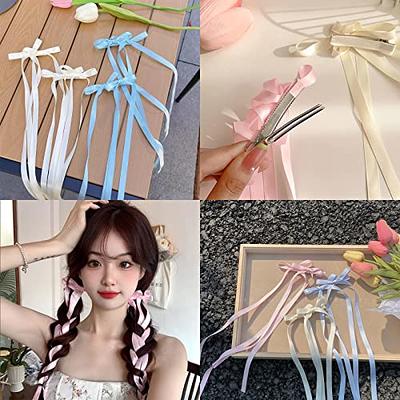  Red Hair Ribbons for Women Bow Clips for Girls Barrettes for  Thin Thick Hair Accessories for Teens Cute Large Hair Ribbon Bows for  Pigtails Hair Stuff for Teen Girl Bowknot