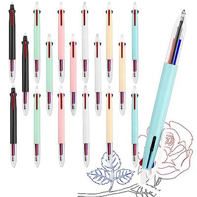 SFLHHDM 4 Pack Ballpoint Pen, 6-in-1 Multicolor Retractable Ballpoint Pens,  0.5mm Colorful Ink Pen, Multi Color Pen for School Office Supplies