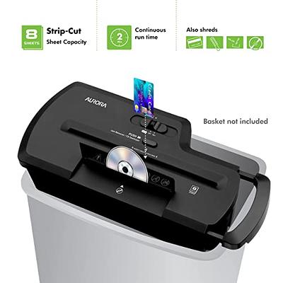  Aurora High Security JamFree AU1000MA 10-Sheet Micro-Cut Paper/CD/Credit  Card Shredder with Pull-Out Wastebasket : Office Products