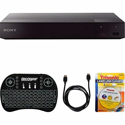 Sony BDP-S6700 4K Upscaling 3D Streaming Blu-ray Disc Player + Accessories  Bundle Includes, 2.4GHz Wireless Backlit Keyboard w/Touchpad, 6ft HDMI  Cable and Laser Lens Cleaner for DVD/CD Players - Yahoo Shopping