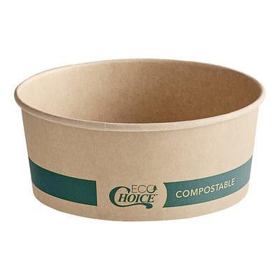 Choice 24 oz. Round Kraft PE-Lined Microwavable Take-Out Container 5 15/16  x 2 7/16 - 50/Pack