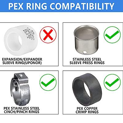 2pcs PEX Fittings, 1/2 Inch Tee Brass Fittings, Barb Crimp PEX Pipe Fitting  For PEX Pipe Plumbing Projects