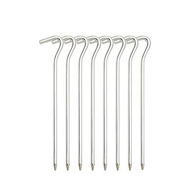 ccHuDE 8 Pcs Metal Tent Stakes Alloy Tent Pegs Garden Edging Pegs Heavy  Duty Camping Stakes Hook Tent Pegs Tent Ground Anchors for Snowfield  Grassland - Yahoo Shopping