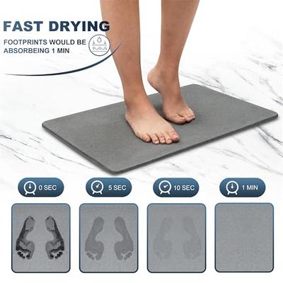 Stone Bath Mat, Diatomaceous Earth Bath Mat, 23.5 x 15.5 Fast