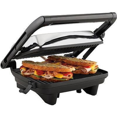 Hamilton Beach 600 W Silver Non-Stick Breakfast Sandwich Maker