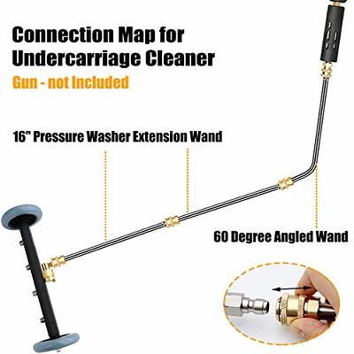 Pressure Washer Undercarriage Cleaner, Upgrade Extended 24 Inch Power  Washer