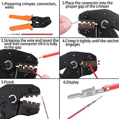 SN-28B Pin Socket Terminal Crimping Tool Ratchet Crimper Wire Connector  Tool Pliers for JST-SM & Dupont