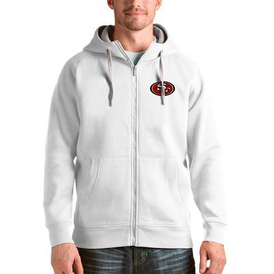 San Francisco 49ers Antigua Victory Pullover Hoodie - Heather Gray