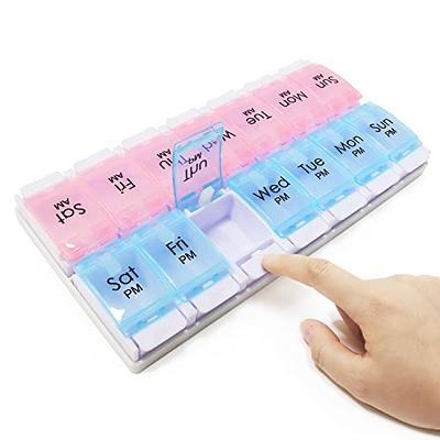 PILL HOLDER TABLETS 2 COMPARTMENTS DAILY PILLS SIZE PILLS Medicine