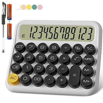 Mechanical Calculator 12 Digit Extra Large 5-Inch LCD Display, DECKLIT  Battery Desk Calculator, Big Buttons Easy to Press Use as Office  Calculators Desktop, 15°Tilt Screen for Kids Calculator(Black) - Yahoo  Shopping