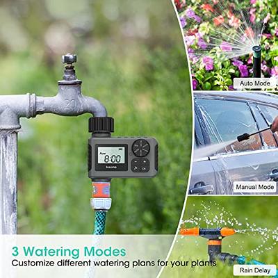 Bluetooth Sprinkler Timer, Single-Outlet Smart Water Timer Green Programmable Hose Timer,with Rain Delay Programmable Irrigation Timer for Outdoor