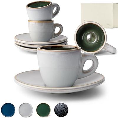 Set of espresso cups and saucers 2 oz Espresso Cups