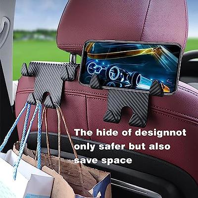 NGHEY 2 PCS Car Interior Headrest Hooks, Waterproof Back Seat Headrest Hook  Hanger, Plastic Car Purse Holder Cell Phone Stand, Universal Vehicle  Backseat Hanger (Black) - Yahoo Shopping