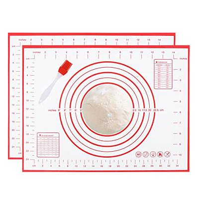 Silicone Pastry Mat 2 Pack Non Stick Baking Mat with Measuremenst