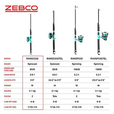 Zebco Salt Fisher 33 Spincast Reel and Fishing Rod Combo, 6-Foot 6-Inch  2-Piece Medium-Heavy Power, Moderate-Fast Action Fiberglass Rod