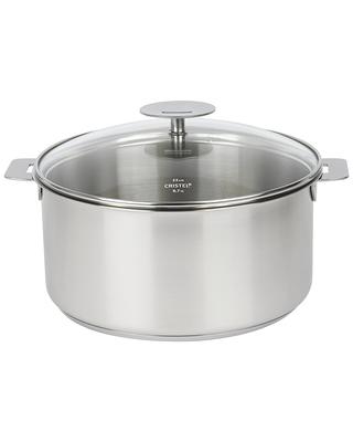 Bergner Essentials 2.6-Quart Stainless Steel Soup Pot with Tempered Glass Lid and Steamer Insert - Silver - 2.6 Quart