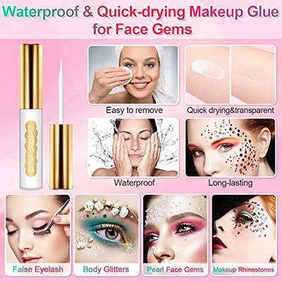  Face Gems Eyes Jewels with Glue for Makeup Rhinestone Set for  Face Painting Nail Art Body Hair Eye Jewels Crafts : Beauty & Personal Care