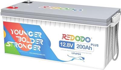 Redodo 12V 200Ah Plus Lithium LiFePO4 Battery, Max 2560W Power Output, 200A  BMS Protection, 4000-15000 Deep Cycles,Perfect for Home Applications, RV,  Marine, Scooter, Solar Panel Chargeable - Yahoo Shopping