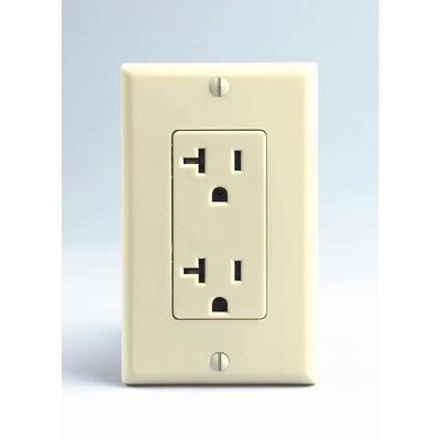 Leviton 20 Amp Industrial Grade Heavy Duty Self Grounding Duplex Outlet,  White R72-05352-0WS - The Home Depot