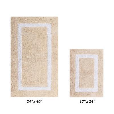 Homary 2 Pieces 20 x 32 Modern Geometric Abstract Bath Mat Set Rectangle Soft Bathroom Rugs