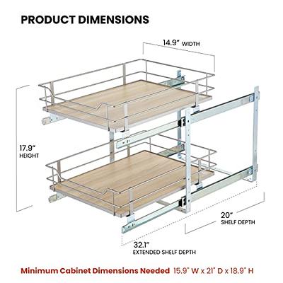 Home Zone Living Pull Out Drawer Cabinet Organizer 20 W x 21 D