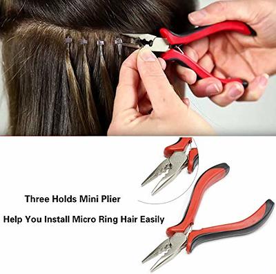 Micro Link Hair Extension Kit for Beads, Stainless Steel Hair Extensions  Pliers