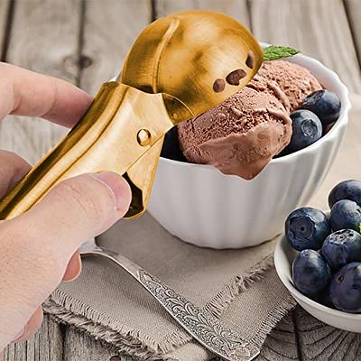 YasTant Premium Large Ice Cream Scoop with Trigger Ice Cream Scooper  Stainless Steel, Heavy Duty Metal Icecream Scoop Spoon Dishwasher Safe,  Perfect for Frozen Yogurt, Gelatos, Sundaes, Large Gold - Yahoo Shopping