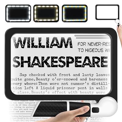 Rectangular Page Magnifier with 12 LED Lights 3X Magnifying Glass Folding  and Hands-Free Led Full-Page Magnifier with Dual Power Mode for Elder, Low  Vision People to Read Small Prints - Yahoo Shopping