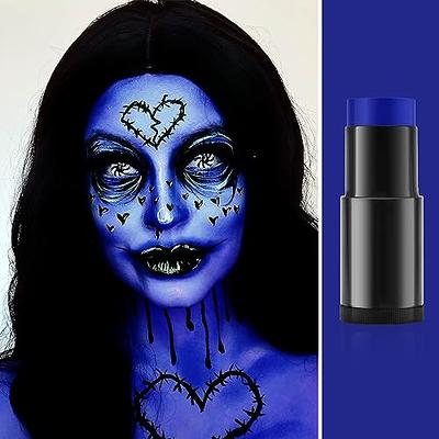 Wismee UV Neon Blue Face Paint Stick Blue Eye Black Non-Toxic Oil