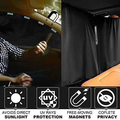 Tallew 5 Pcs Car Window Shades Covers Black Divider Car Curtain Magnetic  Privacy Side Sunshade Car Accessories for Men Blackout Shades Window Cover  for Toddler Kids Baby Adult Auto Camping Sleeping 