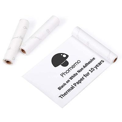 Phomemo Non-Adhesive 110mm Width Thermal Paper Printer Paper, Compatible  With Phomemo M04S/M04AS Portable Thermal Printer, Black on White, 3 Rolls,  Suitable For Notes, List, Photo - Yahoo Shopping